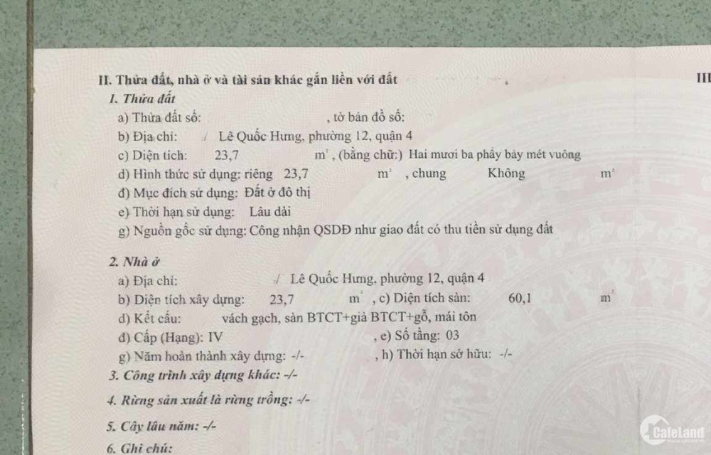 Nhà 24m2, 4 tầng 4 pn, sát mặt tiền Lê Quốc Hưng, This autumn. 3,6 tỷ