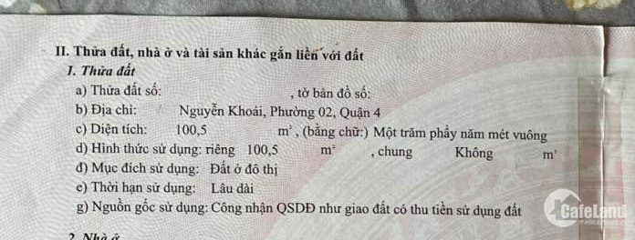 Chỉ 5,5 tỷ nhà c4 100m2, Nguyễn Khoái