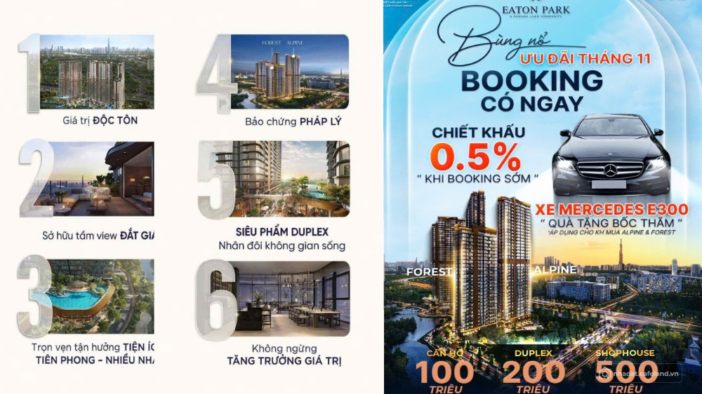 Căn hộ hạng sang Eaton Park – Nhận reserving ưu tiên chọn căn đẹp 2PN